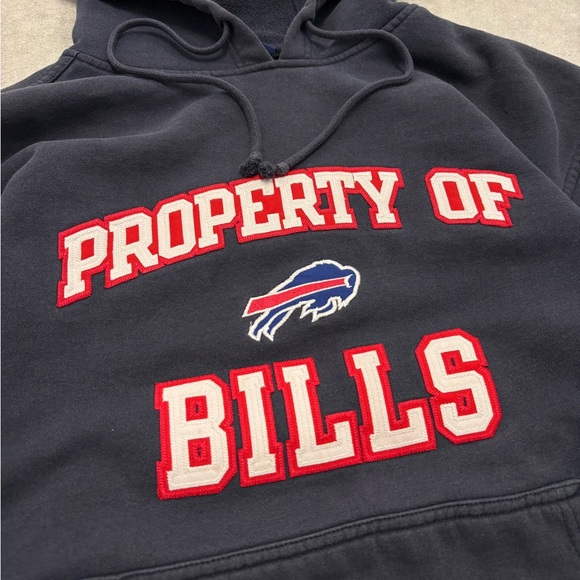 NFL Buffalo Bills Navy Hoodie Sweater - Picture 2 of 5